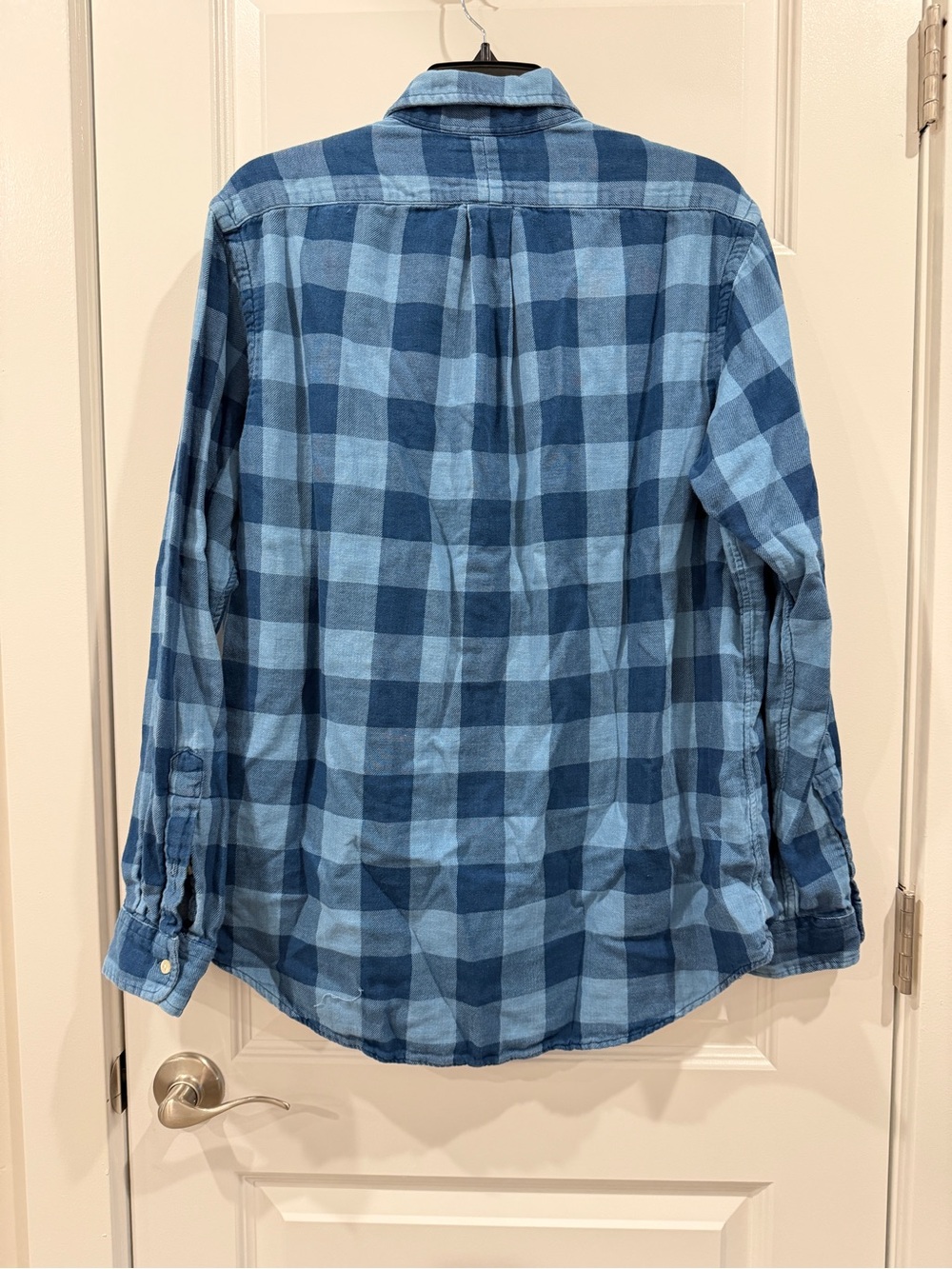 Polo by Ralph Lauren Men’s Blue Classic Fit Plaid Double Faced Shirt sz L - Picture 10 of 11